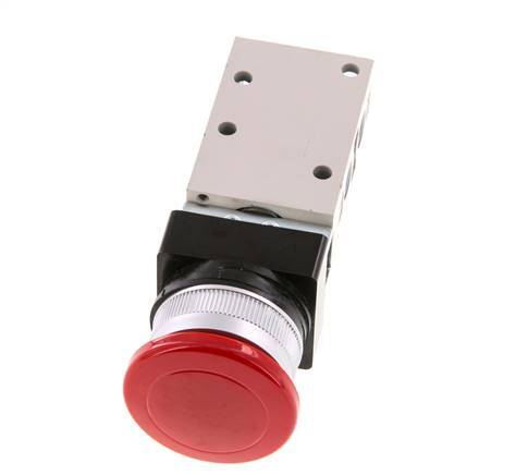 válvula de botón de palma 3/2 G1/8'' Rojo 0-8bar/0-112psi YPC