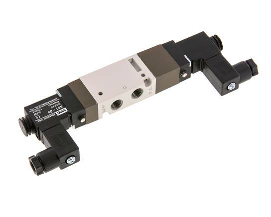 5/3 G1/8'' Pressure Center Solenoid Valve 12V DC 2-10bar/28-140psi YPC