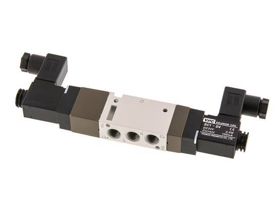 válvula solenoide de centro de presión 5/3 G1/8'' 12V DC 2-10bar/28-140psi YPC