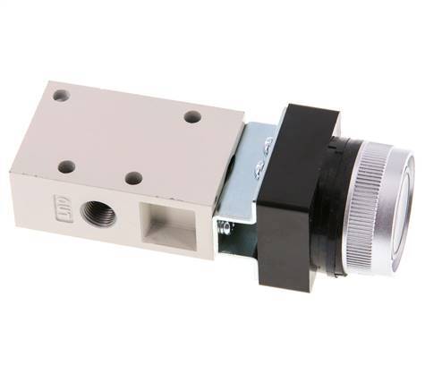 3/2 G1/8'' Válvula de botón negro 0-8bar/0-112psi YPC