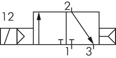electroválvula 3/2 G1/4'' NC 24V DC 1.5-8bar/21.0-112psi E.MC