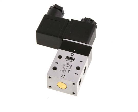 3/2 G1/8'' NO Solenoid Valve 115V AC 2.5-10bar/35.0-140psi Airtec