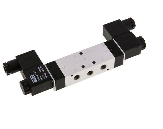 5/3 G1/8'' Válvula solenoide de centro cerrado 230V AC 3-10bar/42-140psi Airtec