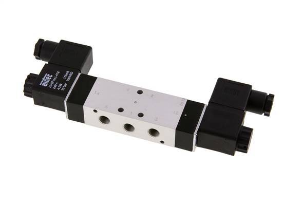 5/3 G1/8'' Válvula solenoide de centro cerrado 230V AC 3-10bar/42-140psi Airtec