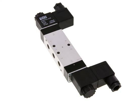 5/3 G1/8'' Válvula solenoide de centro cerrado 230V AC 3-10bar/42-140psi Airtec