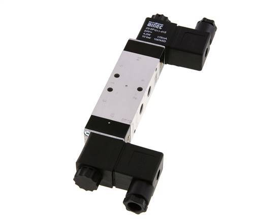 5/3 G1/8'' Válvula solenoide de centro cerrado 230V AC 3-10bar/42-140psi Airtec