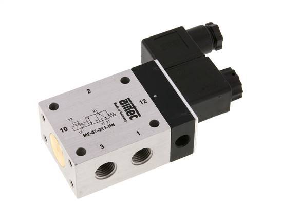 3/2 G1/4'' (G1/8'') Válvula Solenoide Piloto Externo 12V DC 0-10bar/0-140psi Airtec