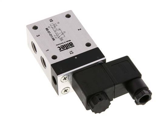 3/2 G1/4'' (G1/8'') Válvula Solenoide Piloto Externo 12V DC 0-10bar/0-140psi Airtec