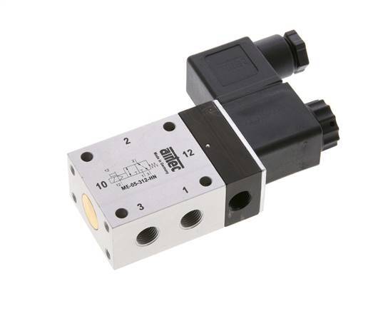 3/2 G1/8'' Solenoid Valve External Pilot 12V DC -0.95-10bar/-13.2-140psi Airtec