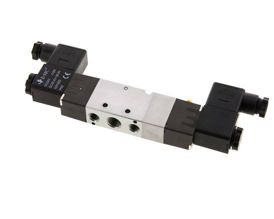 5/3 G1/4'' (G1/8'') Pressure Center Solenoid Valve 230V AC 1.5-8bar/21.0-112psi E.MC