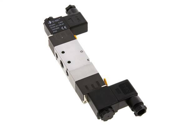 5/3 G1/4'' (G1/8'') Pressure Center Solenoid Valve 230V AC 1.5-8bar/21.0-112psi E.MC