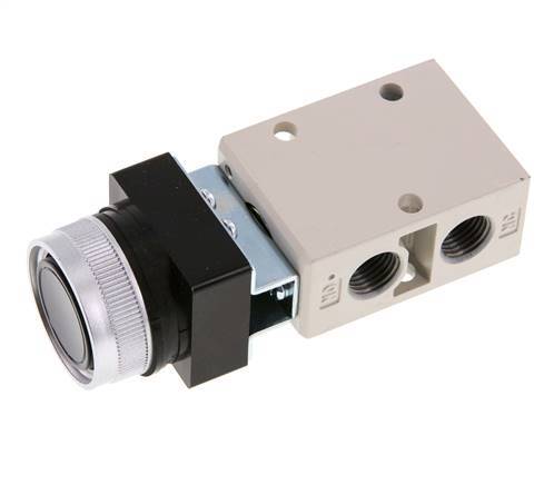 válvula de botón 3/2 G1/4'' Negro 0-8bar/0-112psi YPC