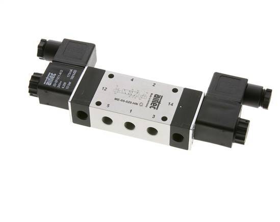 5/2 G1/8'' Bistable Solenoid Valve External Pilot 12V DC 0-10bar/0-140psi Airtec