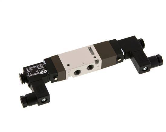 5/3 G1/8'' Válvula solenoide de centro cerrado 24V DC 2-10bar/28-140psi YPC