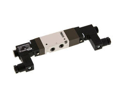5/3 G1/8'' Válvula solenoide de centro cerrado 24V DC 2-10bar/28-140psi YPC
