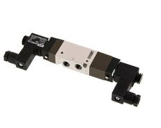 5/3 G1/8'' Válvula solenoide de centro cerrado 24V DC 2-10bar/28-140psi YPC