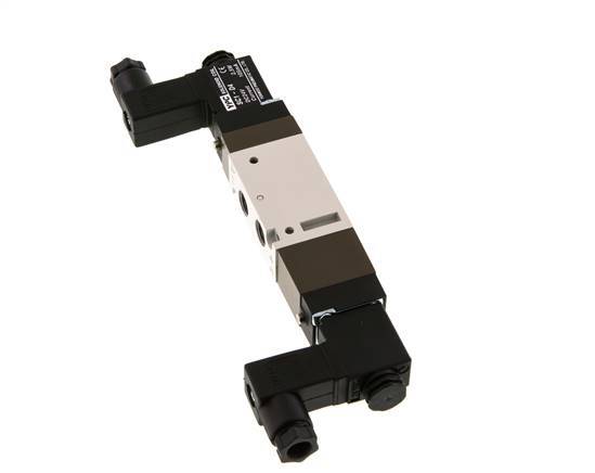 5/3 G1/8'' Válvula solenoide de centro cerrado 24V DC 2-10bar/28-140psi YPC