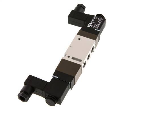 5/3 G1/8'' Válvula solenoide de centro cerrado 24V DC 2-10bar/28-140psi YPC