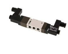 5/3 G1/8'' Válvula solenoide de centro cerrado 24V DC 2-10bar/28-140psi YPC