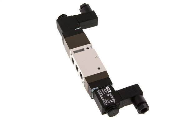 5/3 G1/8'' Válvula solenoide de centro cerrado 24V DC 2-10bar/28-140psi YPC