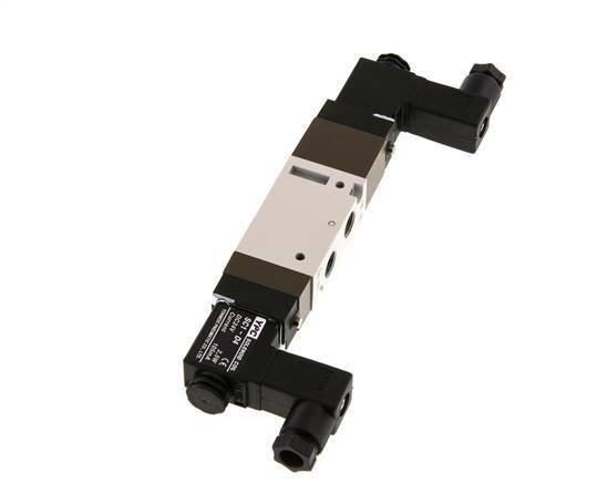 5/3 G1/8'' Válvula solenoide de centro cerrado 24V DC 2-10bar/28-140psi YPC