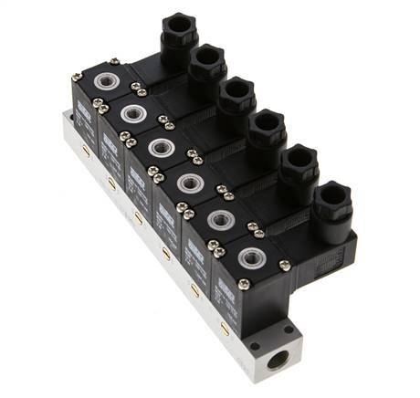 6x3/2 M5 NC Electroválvula 12V DC -0.95-8bar/-13.2-112psi Airtec