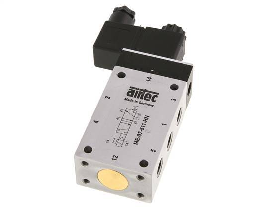 5/2 G1/4'' (G1/8'') Válvula Solenoide Piloto Externo 115V AC -0.95-10bar/-13.2-140psi Airtec