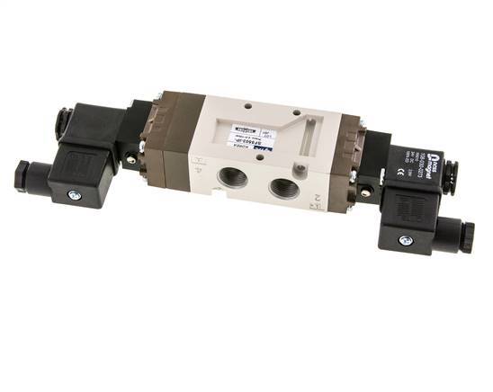 5/3 G3/8'' Pressure Center Solenoid Valve 230V AC 2-10bar/28-140psi YPC