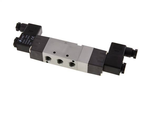 5/3 G1/4'' Pressure Center Solenoid Valve 230V AC 1.5-8bar/21.0-112psi E.MC