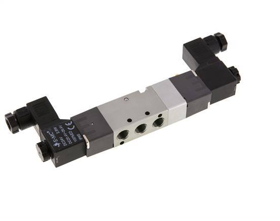 5/3 G1/8'' Válvula solenoide de centro cerrado 230V AC 1.5-8bar/21.0-112psi E.MC