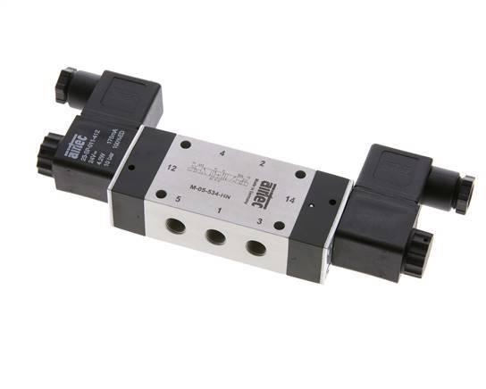 válvula solenoide de centro de presión 5/3 G1/8'' 24V AC 3-8bar/42-112psi Airtec