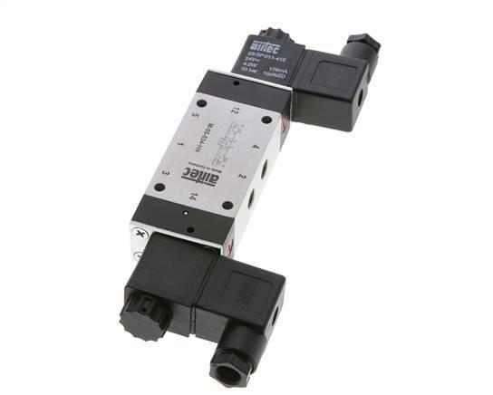 válvula solenoide de centro de presión 5/3 G1/8'' 24V AC 3-8bar/42-112psi Airtec