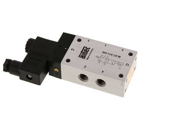 5/2 G1/4'' Solenoid Valve 24V DC 2.5-10bar/35.0-140psi Airtec