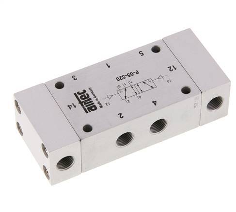 5/2 G1/8'' Válvula piloto de aire biestable 0-10bar/0-140psi Airtec