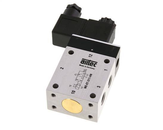 3/2 G1/4'' (G1/8'') Válvula Solenoide Piloto Externo 24V DC 0-10bar/0-140psi Airtec