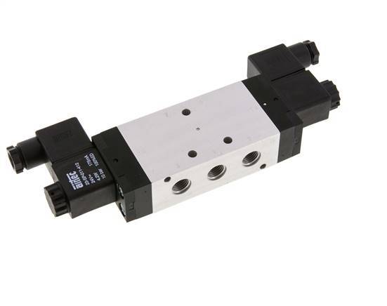 válvula solenoide biestable 5/2 G1/4'' 12V DC 2.5-10bar/35.0-140psi Airtec