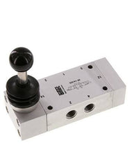5/3 G1/4'' Exhaust Center Hand Lever Valve 0-12bar/0-168psi Airtec