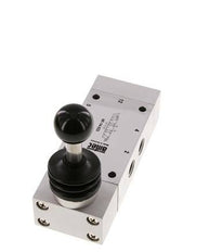 5/3 G1/4'' Exhaust Center Hand Lever Valve 0-12bar/0-168psi Airtec