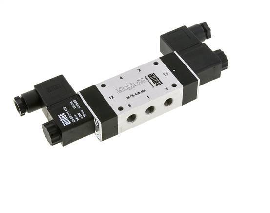 5/3 G1/8'' Center Closed Solenoid Valve 230V AC 3-8bar/42-112psi Airtec