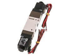 válvula solenoide central de escape 5/3 G1/8'' 24V DC 2-10bar/28-140psi Enchufe de 2 pines YPC