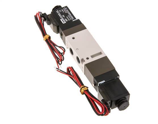 válvula solenoide central de escape 5/3 G1/8'' 24V DC 2-10bar/28-140psi Enchufe de 2 pines YPC