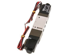 válvula solenoide central de escape 5/3 G1/8'' 24V DC 2-10bar/28-140psi Enchufe de 2 pines YPC