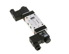 5/3 G1/8'' Válvula solenoide de centro cerrado 12V DC 3-8bar/42-112psi Airtec