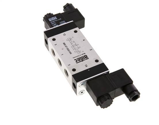 5/2 G1/4'' (G1/8'') Válvula de solenoide biestable piloto externo 24V DC 0-10bar/0-140psi Airtec