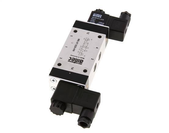 5/2 G1/4'' (G1/8'') Válvula de solenoide biestable piloto externo 24V DC 0-10bar/0-140psi Airtec