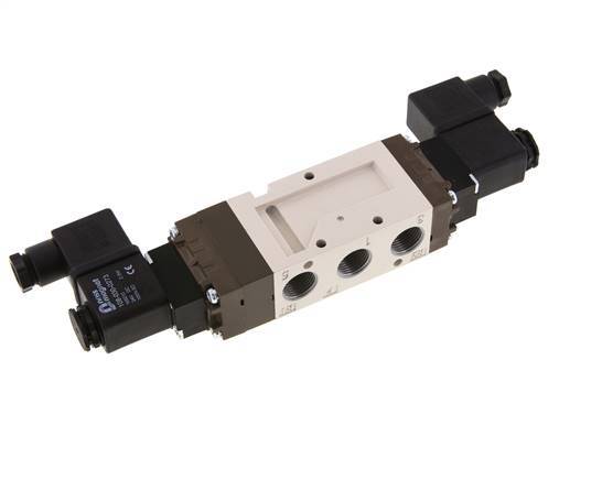 5/3 G3/8'' Exhaust Center Solenoid Valve 24V DC 2-10bar/28-140psi YPC