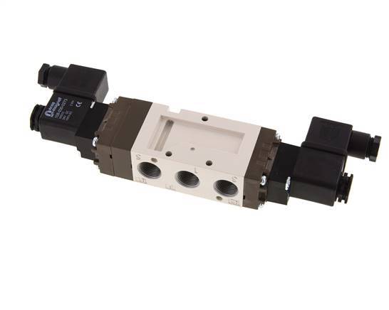válvula solenoide central de escape 5/3 G3/8'' 24V DC 2-10bar/28-140psi YPC