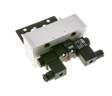 5/3 ISO 5599-3 Válvula solenoide de centro cerrado 24V DC 3-10bar/42-140psi Airtec