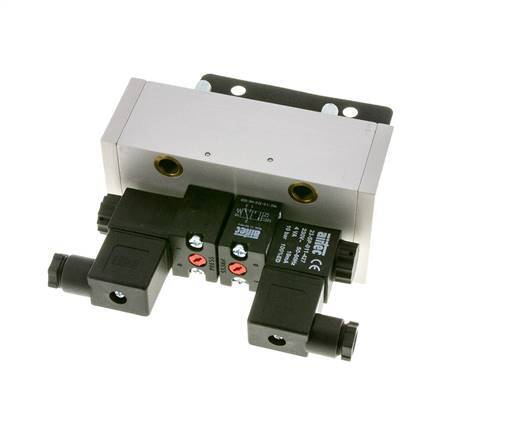 5/3 ISO 5599-3 Válvula solenoide de centro cerrado 24V DC 3-10bar/42-140psi Airtec
