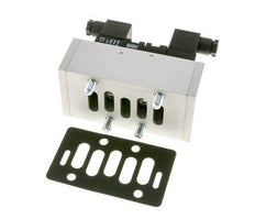 5/3 ISO 5599-3 Válvula solenoide de centro cerrado 24V DC 3-10bar/42-140psi Airtec